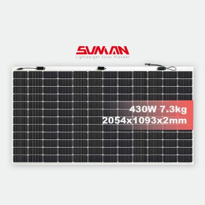 China 100W-430W Sunman flexible ETFE solar panel best quality on the market for on-grid/off-grid applications 166mmx166mm for sale