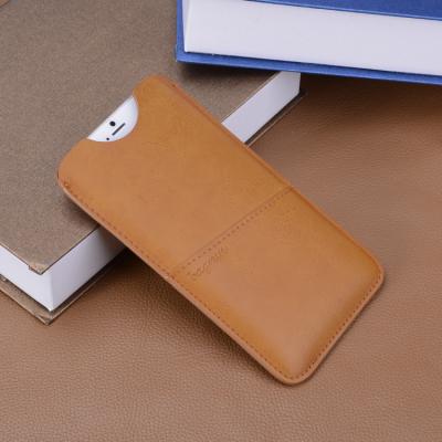 China Factory Supply Soft Colored PU Small Leather Pouch Mobile Bag Cash Pouches for sale