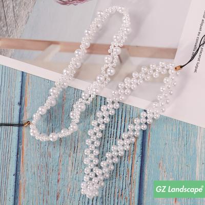 China Universal Stylish Stylish Smartphone Lanyard Pearl Charm Wrist Chains Cell Phone Strap for sale