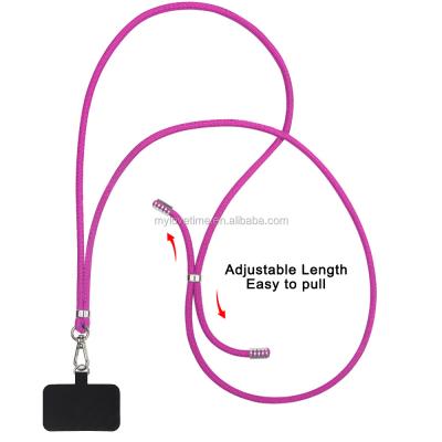 China Protect Your Phone Adjustable Universal Nylon Lanyard Patch Cord Durable Fashion Promotion Neck Handykette for sale