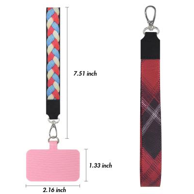 China Polyester Durable Custom Wrist Strap Key Chain Short Lanyard With Durable Connection Fabric Protection for sale