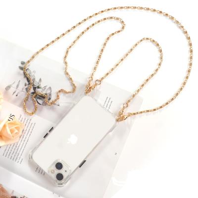 China Elegant Metal Sliver Gold Cross - Body Lanyard Cell Phone Chain Charm Fashion Hand Strap For Mobiles Phones for sale