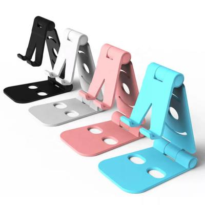 China Mobile Phone Holder Adjustable Universal ABS Mobile Phone Stand Adjustable Desktop Stand Holder Foldable Rotating Lazy Stand for sale