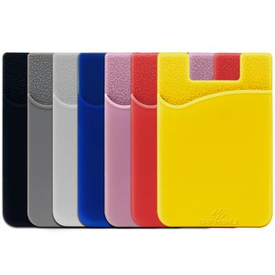 China Self-adhensive Promotional Silicone Wallet Phone Card Holder With 3M Adhesive for sale