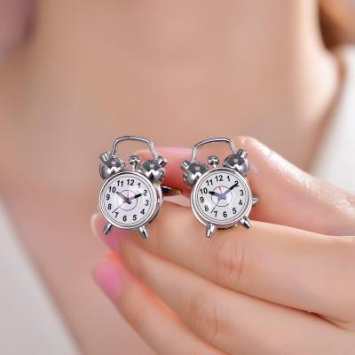 China Funky China Made Trade Vintage Alarm Clock Silver Metal Cufflinks for sale