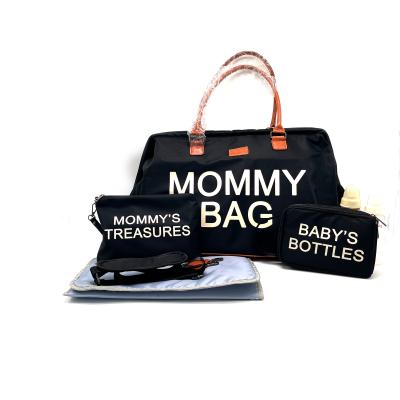 China oyvb-4940 Water Resistant Bag Custom Fashion Logo Large Capacity Baby Diaper Outdoor Mummy Bag For Travel for sale