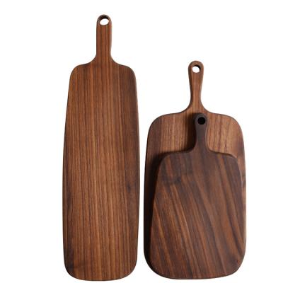 China Wholesale Viable Wooden Sushi Bread Cutter Serving Tray Walnut Chunk Chopper for sale