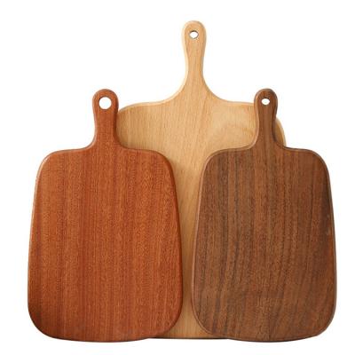 China Sustainable Wholesale Acacia Walnut Beech Wood Serving Tray Panels With Handle for sale