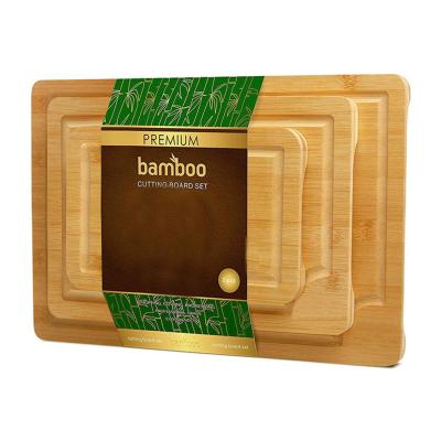 China Sustainable Factory Custom Laser Cut Boards, Kitchen Cutting Board Set of 3 Pieces, Bamboo Cutting Board Set of 3 for sale