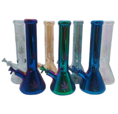 China Hot Selling Glass Personality Smoking Pipe Plating Hookah Tips Smoking Gift Set Glass Plated Water Smoking Pipe for sale