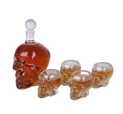 China CREATIVE Glass Globe Whiskey Decanter Set with 2 Shot Glasses and Wooden Base for Whiskey Vodka Liquor Creativity Whiskey Glasses for sale