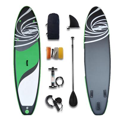 China 2021 Customized Soft And Rigid Green Inflatable Sop Paddle Board Unisex Wholesale for sale