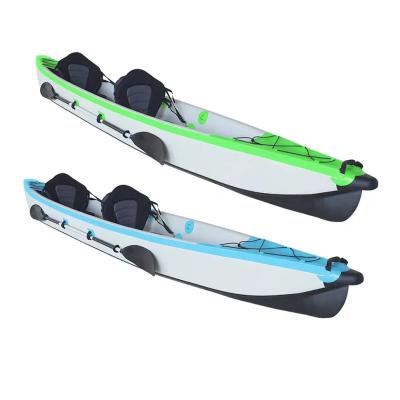 China PVC & Hot Selling Amazon Tandem Kayak Portable Cruising Inflatable Kayaking Boat 473cm Multi Colors Drop Stitch for sale