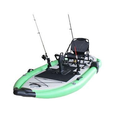 China Wholesale 11ft Wall PVC Floor Drop Point Single Lightweight Single Kayak Fishing Inflatable Foot Pedal Trainer SUP Boards for sale