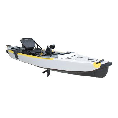 China PVC & Drop Inflatable Sip Pedal Drive Pedal Drive New Drop Point Inflatable Kayak Single Inflatable 430cm Craft for sale