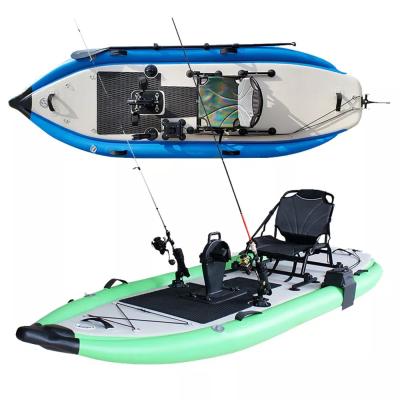 China Wholesale 11ft Wall PVC Floor Drop Point Single Lightweight Single Kayak Fishing Inflatable Foot Pedal Trainer SUP Boards for sale