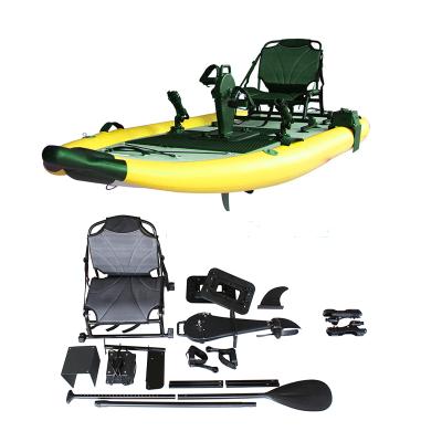 China Drop Stitch Floor PVC Wall Patent Unique Fast Shipping Inflatable Portable Sea Fishing Pedal Boards With Adjustable Seat for sale