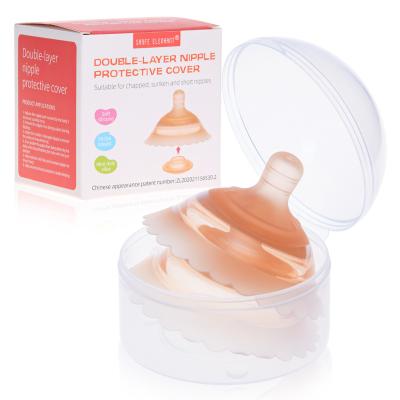 China BPA Free Factory hot Sales Full Silicone Breast Pads Breastfeeding Breast Shields Portable Pacifiers Overflow Nipple Shields 2pcs for sale