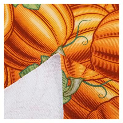 China Other High Qulity Terry Blend Spandex Cotton Fabric Fashion With Pumpkin Printed for sale