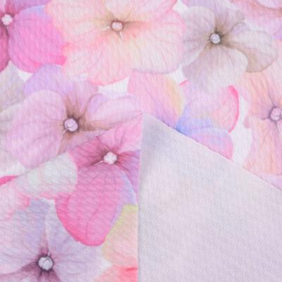 China Other Apparel Knit Bullet Print Flowers 5% Elastane 95% Polyester Knitted Fabric for sale