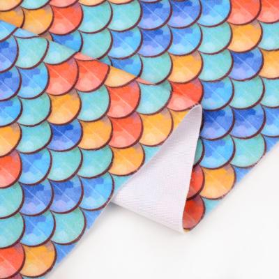 China Other Flannel Knitted Colorful Scales Print 100% Polyester Fabric For Bedding for sale