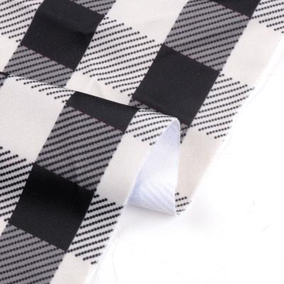 China Other Classic White And Black Gingham Design 85%Polyester 15%Spandex Swimming Cloth for sale