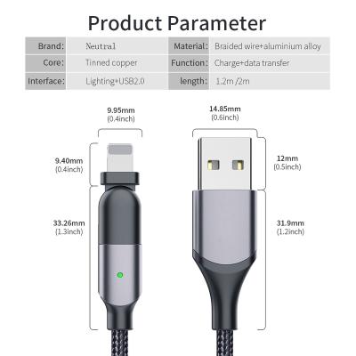 China MP3/MP4 Player 180 Degree Rotate Mobile Phone Quickly Charging Cable Palladium To Asked For Android Lighting Type C Google iPod To USB C Cable for sale