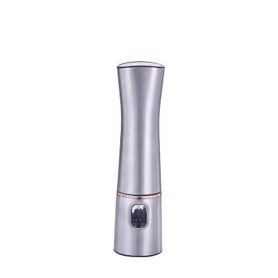 China Battery Operated Stainless Press Pepper Mill Automatic Electric Salt and Pepper Grinder for sale