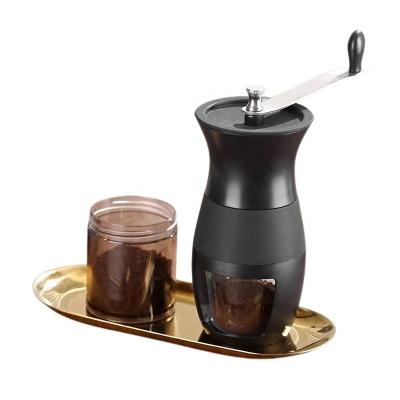 China Outdoor Portable Hand Crank Coffee Grinder Glass Bottle Coffee Grinder With Conical Ceramic Manual Burrs for sale