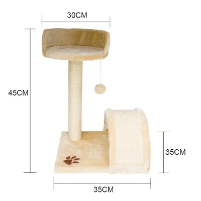 China Eco-Friendly Luxury Wooden Frame Sturdy Cat Tower Tree Sturdy Cat Climbing Tree for sale