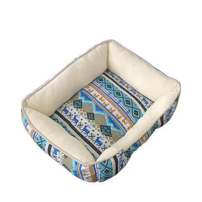 China Luxury Ultra Soft Travel Bed Rectangle Pet Bed Washable Sofa Dog Large Rectangle Pet Beds for sale