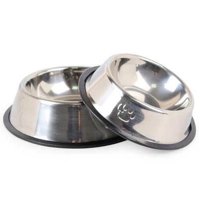 China Sustainable High Quality Dog Rolls Stainless Steel Pet Feeder Dog Food Feeding Bowl Anti-Slip Design for sale