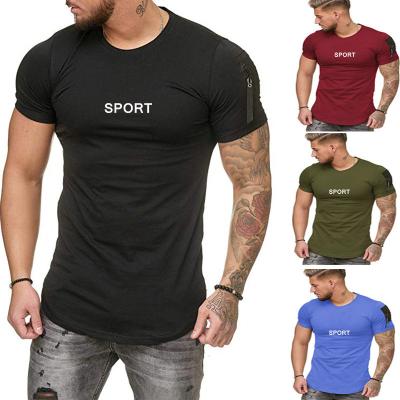 China 2021New Anti-wrinkle Summer Letter T-shirts Men's Fashionable Casual T-shirt for sale