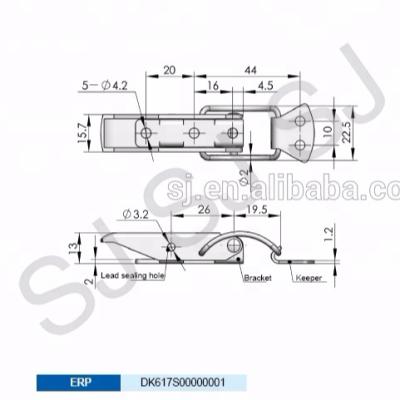 China China stainless steel top brand suction latch DK617 for sale