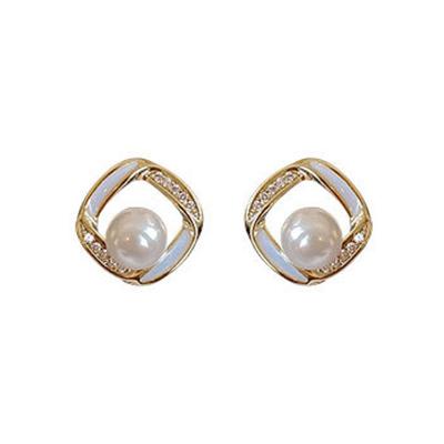 China Simple fashionable and high quality S925 sterling silver pearl stud earring for sale