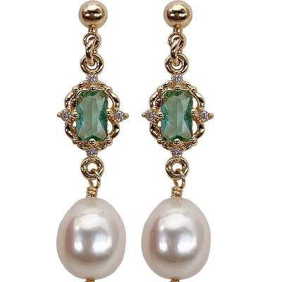 China Fashionable and high quality high quality pearl dangle 925 sterling silver stud earrings for sale