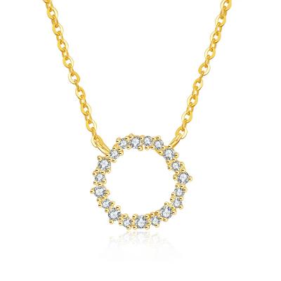 China FASHIONABLE Tasty Small Loop CZ S925 Sterling Silver Necklace For Woman for sale