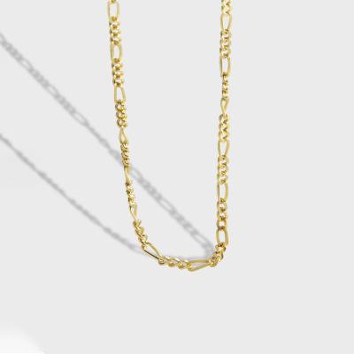 China FASHIONABLE Factory Price 925 Sterling Silver Figaro Chain Necklace for sale