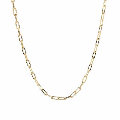 China TRENDY INS Jewelry Gold Plated 925 Sterling Silver Cross Linked Chain Necklace for sale