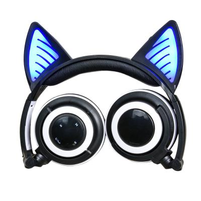 China LED Lightning Headband Cat Ear Earphone for Children Headphones Online Study Wireless Earphone for sale