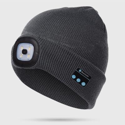 China 2021 Newest Headband Design LED Hats Beanie Hat Led USB Rechargeable Battery Light Cap for sale