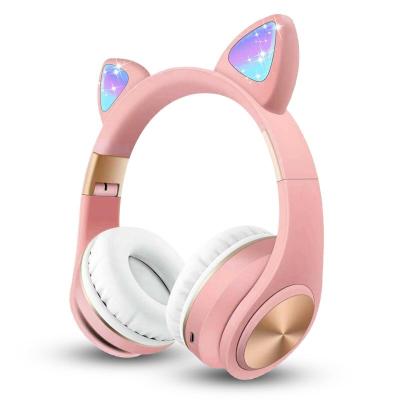 China Cute Christmas Safety Wireless Audio Supra-Aural Gift Best Beautiful Protect Comfortable Hearing Girls Earphone Headphones For Girls for sale