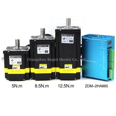 China NEMA 34 Industrial CNC Motor 12Nm 86EBP181ALC ZDM-2HA865 Closed Loop Stepper Motor and Driver CNC Kit for sale