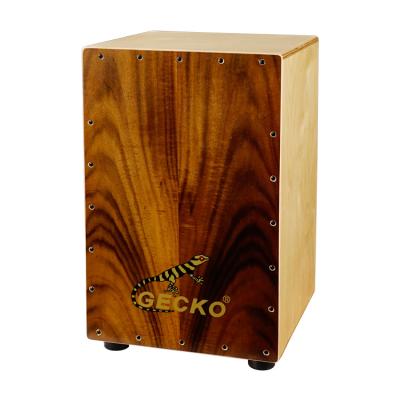 China Exquisite Factory Newly Designed Gecko CL10KOA Cajon Natural Acacia Musical Instrument Cajon Wooden Box Drum for sale