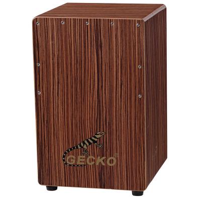 China New Exquisite GECKO Zebra Wood Box Cajon Drum Percussion Musical Instruments Factory Made New for sale