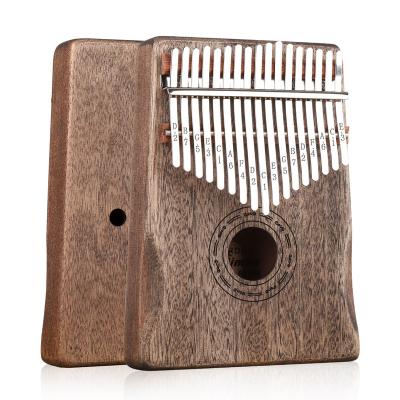 China Exquisite Musical Gift Thumb Calimba Wooden Piano Calimba 17 Keys Kalimba with Song Instruction Book Air Hammer and Bag Kit for sale