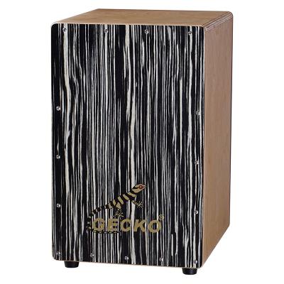 China Exquisite musical instrument ebony wood percussion factory price cajon box drum for playing for sale