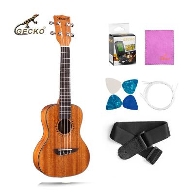 China Factory Made Wholesale Exquisite High Quality China Mahogany Satin 23 Inch Concert Ukulele for sale