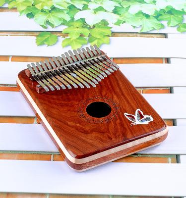 China Wooden Exquisite Red Fine Art Sandal 17 Key Thumb Durable Piano Kalimba Exquisite for sale