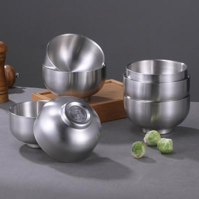 China New stocked large capacity double-layer stainless steel bowl for korean soup for sale